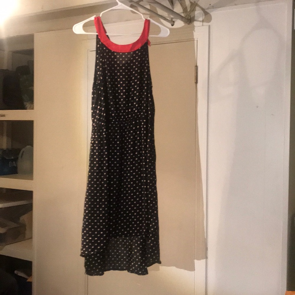 anthropologie polka dot dress